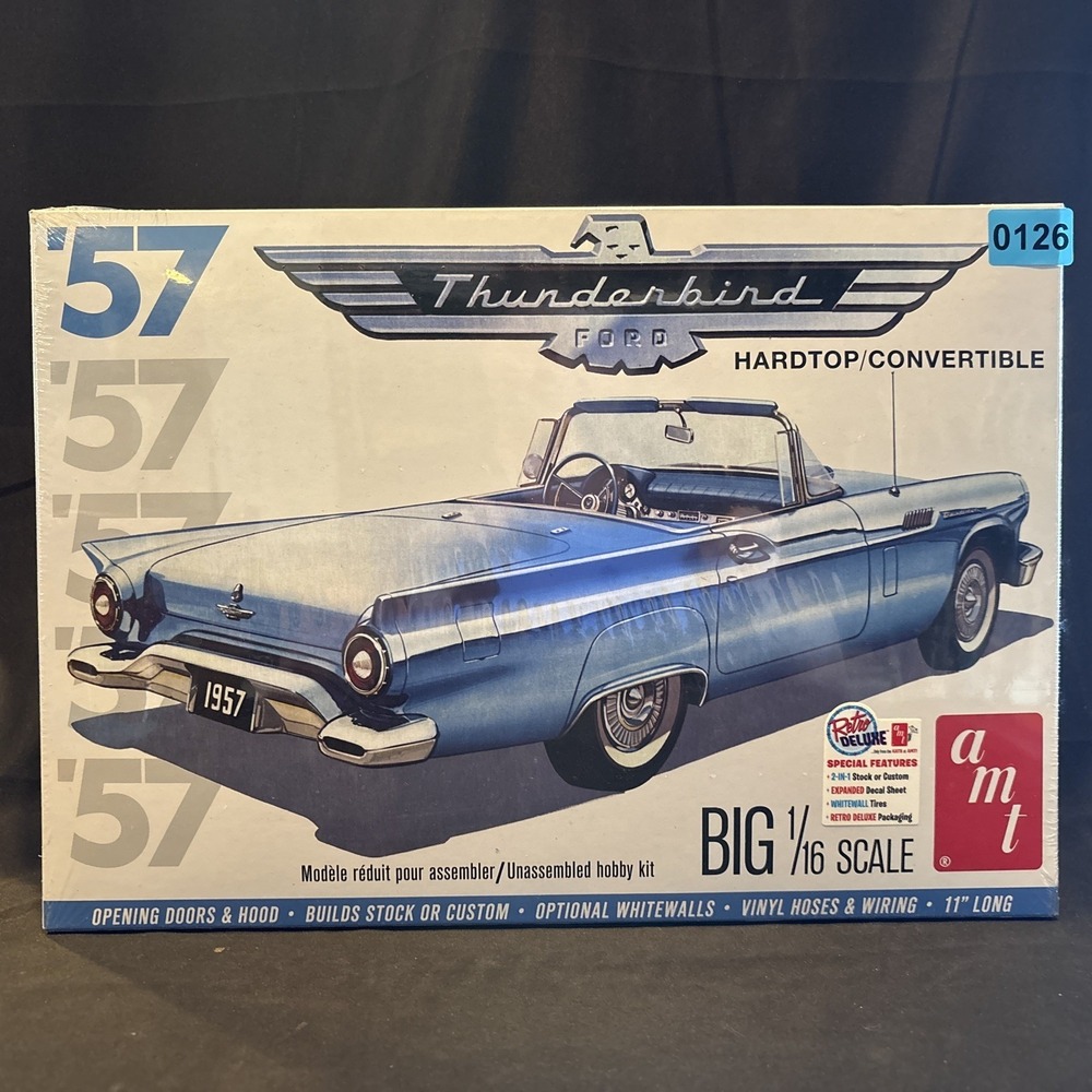 AMT 1957 Ford Thunderbird Hardtop/Convertible Big 1:16 Scale Model Kit 1206